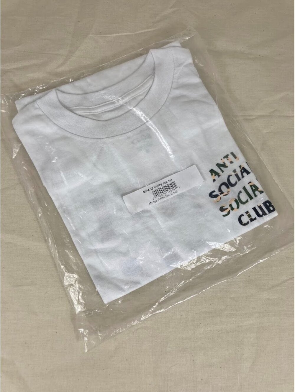 Anti Social Social Club Mirage White Camo Tee Small New